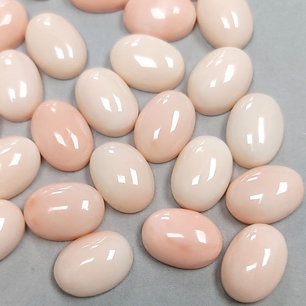 13x18MM OVAL CABOCHON  NATURAL ANGLE SKIN CORAL